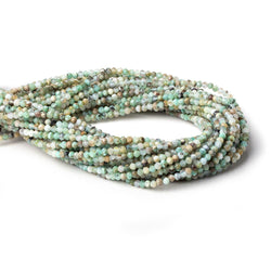 3mm Blue Peruvian Opal micro faceted rondelle beads 16 inch 175 pieces AA
