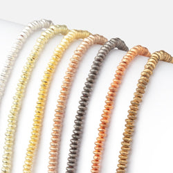 3mm Brushed Disc Beads (ONLINE ORDER ONLY)