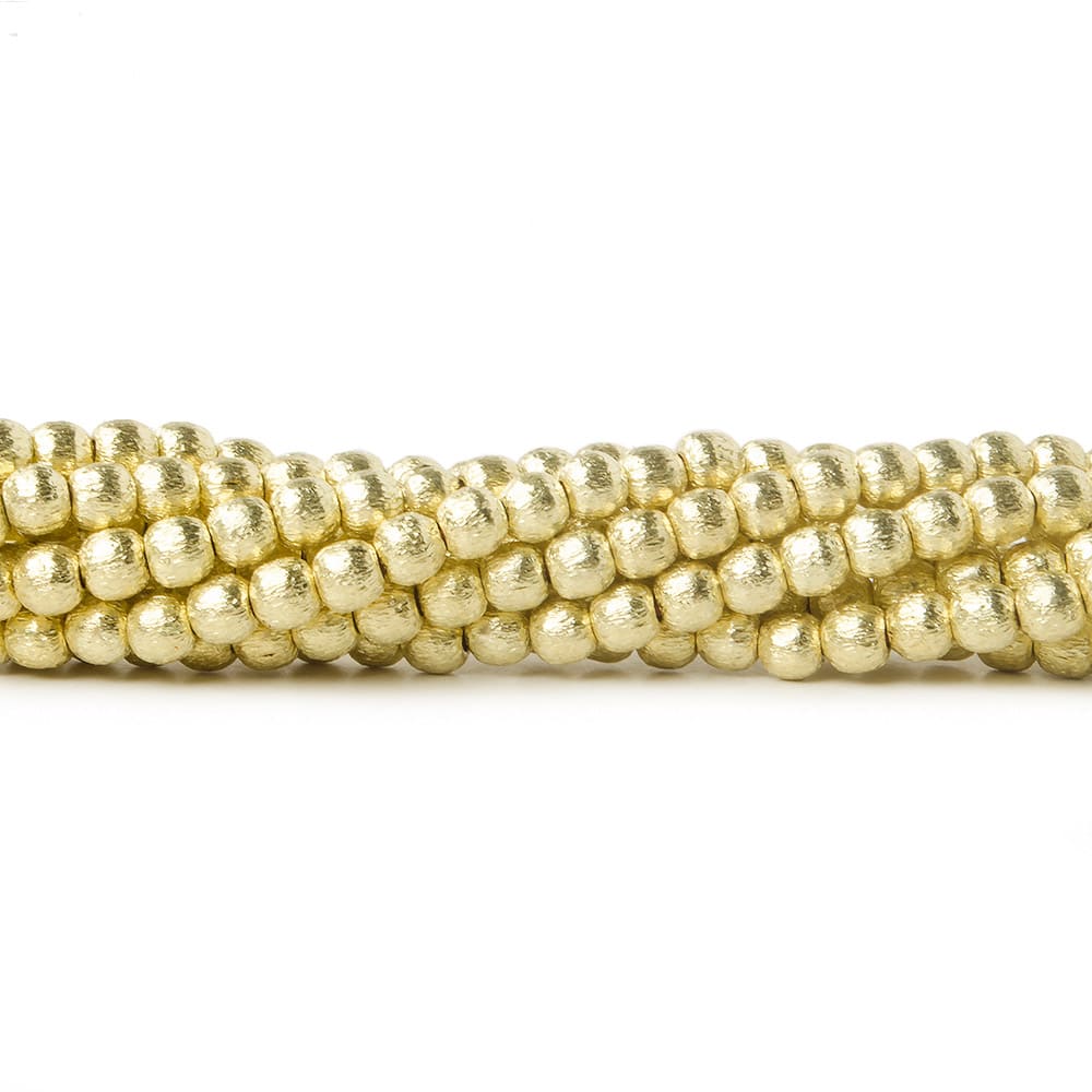 3mm Brushed Round Beads (ONLINE ORDER ONLY)