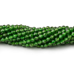 3mm Chrome Diopside Micro Faceted Round Beads 12.5 inch 108 pieces AA (ONLINE ORDER ONLY)