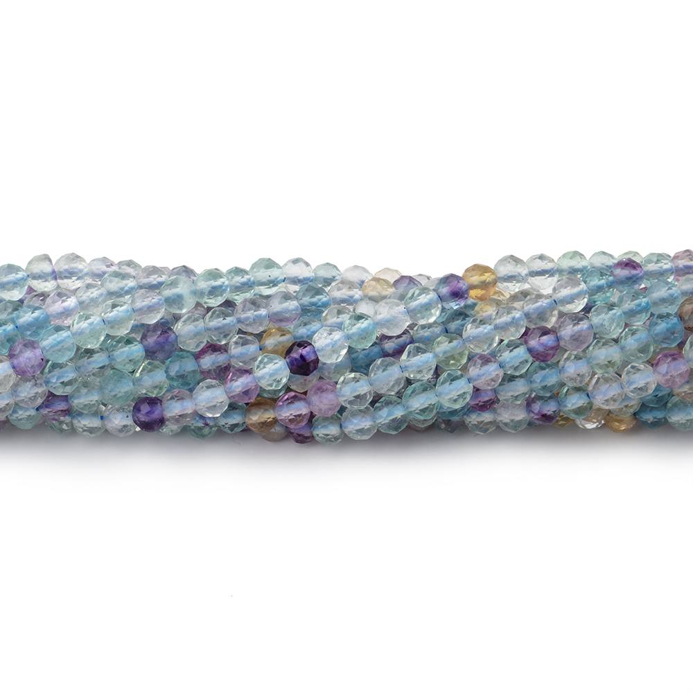 3mm Fluorite Micro Faceted Round Beads 15 inch 142 pieces (ONLINE ORDER ONLY)