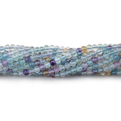 3mm Fluorite Micro Faceted Round Beads 15 inch 142 pieces (ONLINE ORDER ONLY)