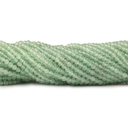 3mm Green Aventurine microfaceted round beads 13 inch 110 pieces (ONLINE ORDER ONLY)