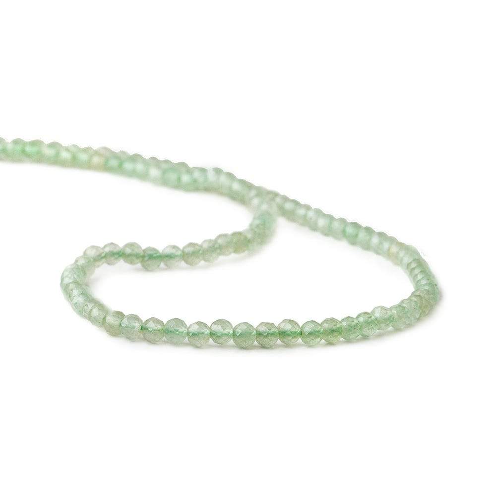 3mm Green Aventurine microfaceted round beads 13 inch 110 pieces (ONLINE ORDER ONLY)