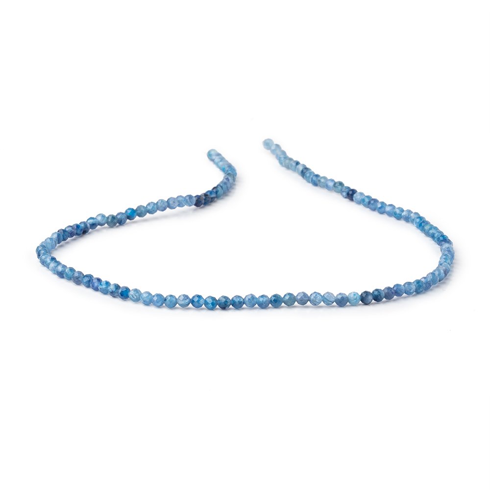 3mm Kyanite Micro Faceted Round Beads 12.5 inch 110 pieces (ONLINE ORDER ONLY)