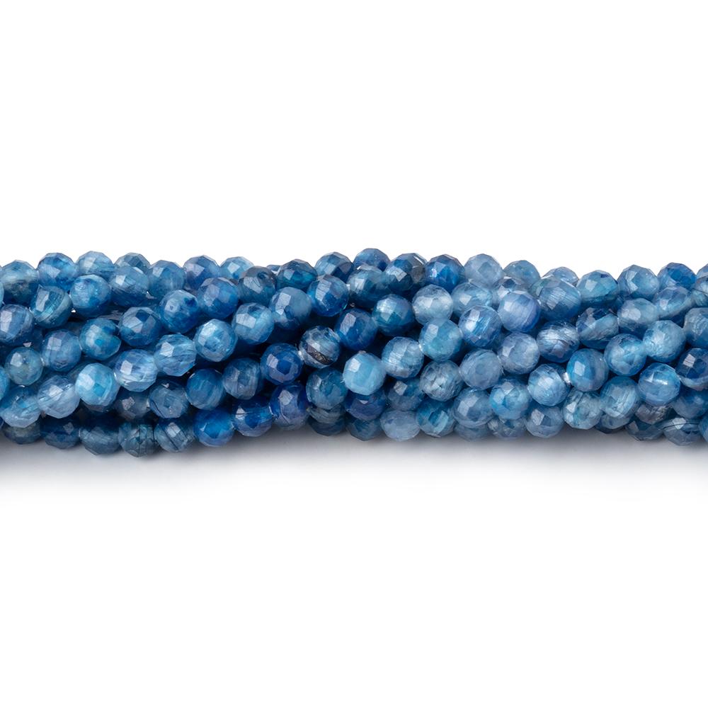 3mm Kyanite Micro Faceted Round Beads 12.5 inch 110 pieces (ONLINE ORDER ONLY)