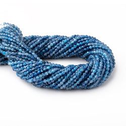 3mm Kyanite Micro Faceted Round Beads 12.5 inch 110 pieces (ONLINE ORDER ONLY)