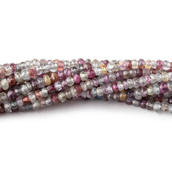 3mm Multi Color Sapphire Faceted Rondelle Beads 16 inch 200 pieces (ONLINE ORDER ONLY)