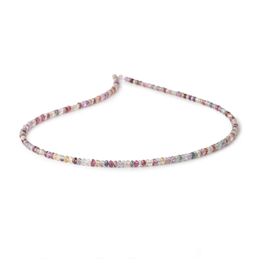 3mm Multi Color Sapphire Faceted Rondelle Beads 16 inch 200 pieces (ONLINE ORDER ONLY)