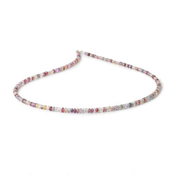 3mm Multi Color Sapphire Faceted Rondelle Beads 16 inch 200 pieces (ONLINE ORDER ONLY)