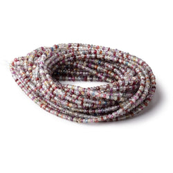 3mm Multi Color Sapphire Faceted Rondelle Beads 16 inch 200 pieces (ONLINE ORDER ONLY)