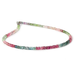 3mm Multi Color Tourmaline faceted rondelle Beads 14 inch 175 pieces (ONLINE ORDER ONLY)