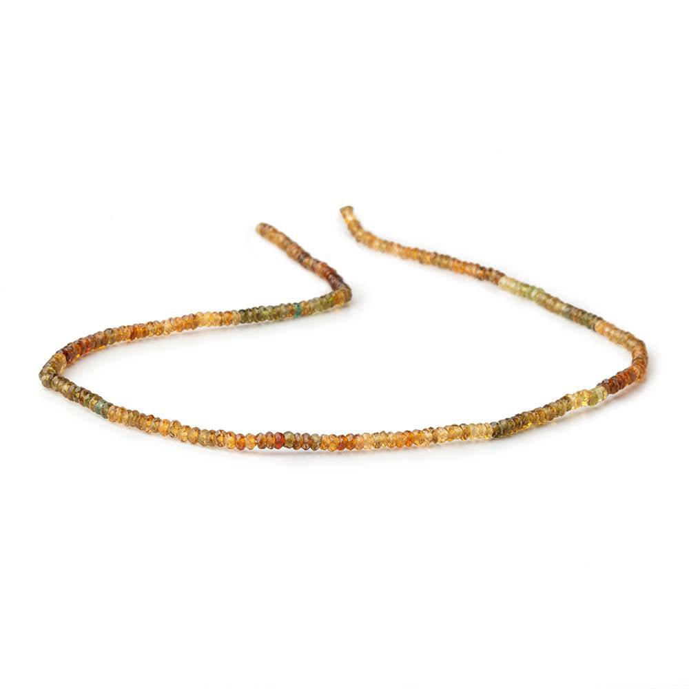 3mm Multi color Tourmaline Faceted Rondelle Beads 14 inch 200 pieces (ONLINE ORDER ONLY)