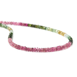 3mm Multi Color Tourmaline faceted rondelle beads 16 inch 200 pieces (ONLINE ORDER ONLY)