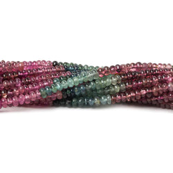 3mm Multi Color Tourmaline plain rondelle beads 13.5 inch 200 pieces AA (ONLINE ORDER ONLY)