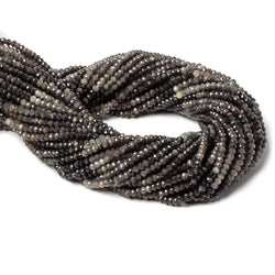3mm Multi Grey Sapphire Micro Faceted rondelle beads 13 inch 160 pieces