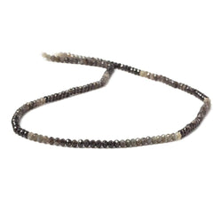 3mm Multi Grey Sapphire Micro Faceted rondelle beads 13 inch 160 pieces