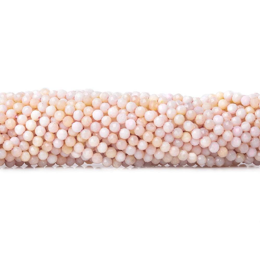 3mm Pink Peruvian Opal microfaceted rondelle beads 13 inch 115 pieces (ONLINE ORDER ONLY)