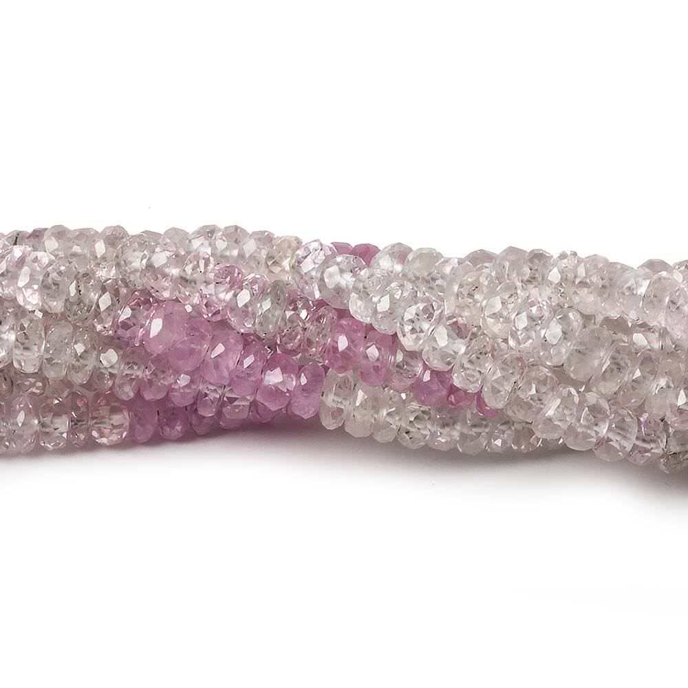 3mm Pink Sapphire Beads Faceted Rondelle 14 inch 180 pieces (ONLINE ORDER ONLY)