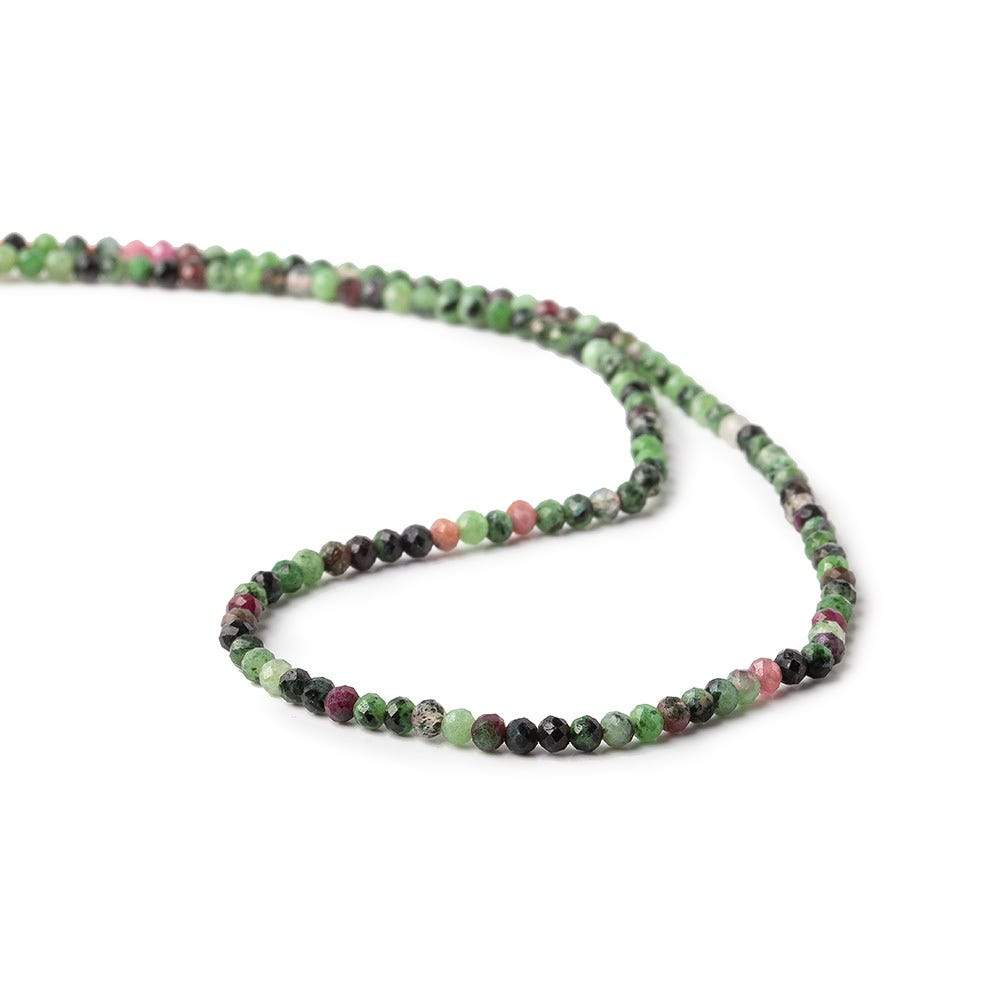 3mm Ruby & Zoisite micro faceted round beads 13 inch 130 pieces (ONLINE ORDER ONLY)