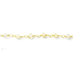 3mm Rutilated Quartz Gold Chain by the foot (ONLINE ORDER ONLY)