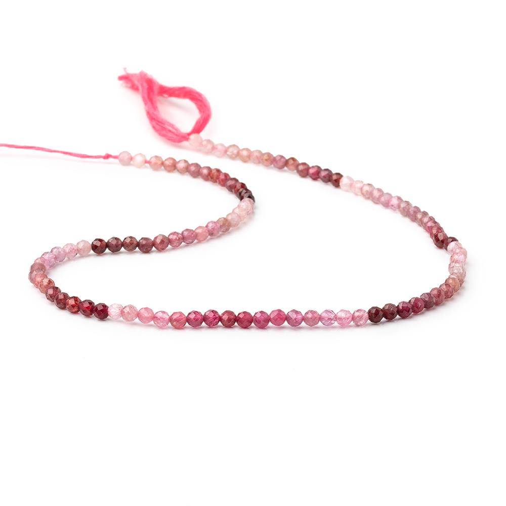 3mm Shaded Magenta Spinel Micro Faceted Round Beads 12.5 inch 96 pieces AA (ONLINE ORDER ONLY)