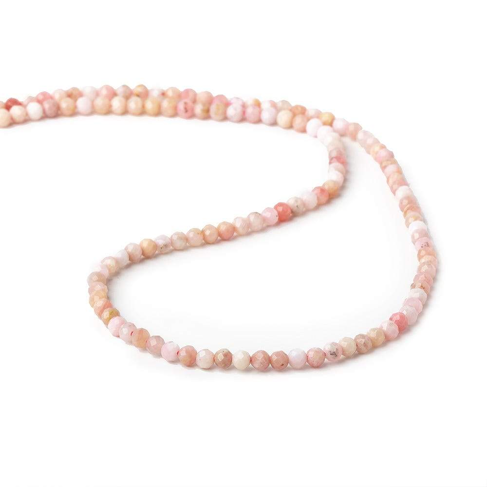 3mm Shaded Pink Peruvian Opal microfaceted rondelle beads 13 inch 115 pieces