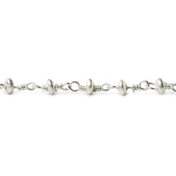 3mm Silver plated rondelle Silver plated Chain by the foot (ONLINE ORDER ONLY)
