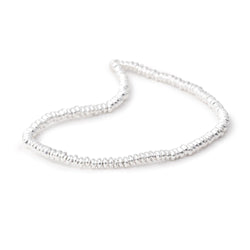 3mm Sterling Silver Plain Disc 8 inch 130 beads (ONLINE ORDER ONLY)