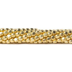 3mm Vermeil Plain Cube 8 inch 65 beads (ONLINE ORDER ONLY)