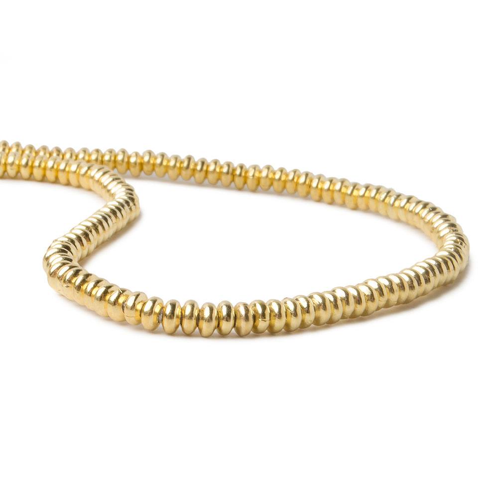 3mm Vermeil Plain Disc 8 inch 132 beads (ONLINE ORDER ONLY)
