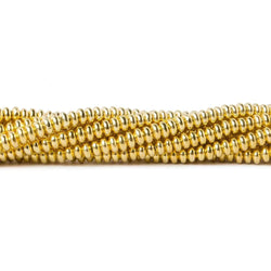 3mm Vermeil Plain Disc 8 inch 132 beads (ONLINE ORDER ONLY)