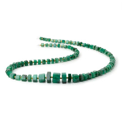 3x4-8x10mm Emerald Hex Cut Beads 20 inch 88 pieces AAA (ONLINE ORDER ONLY)