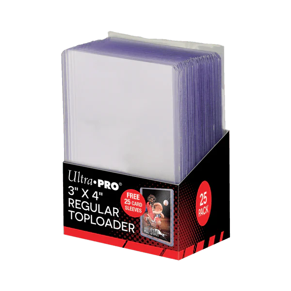 3" x 4" Clear Regular Toploaders and Soft Sleeves Bundle (25ct) for Standard Size Cards (Online Only)