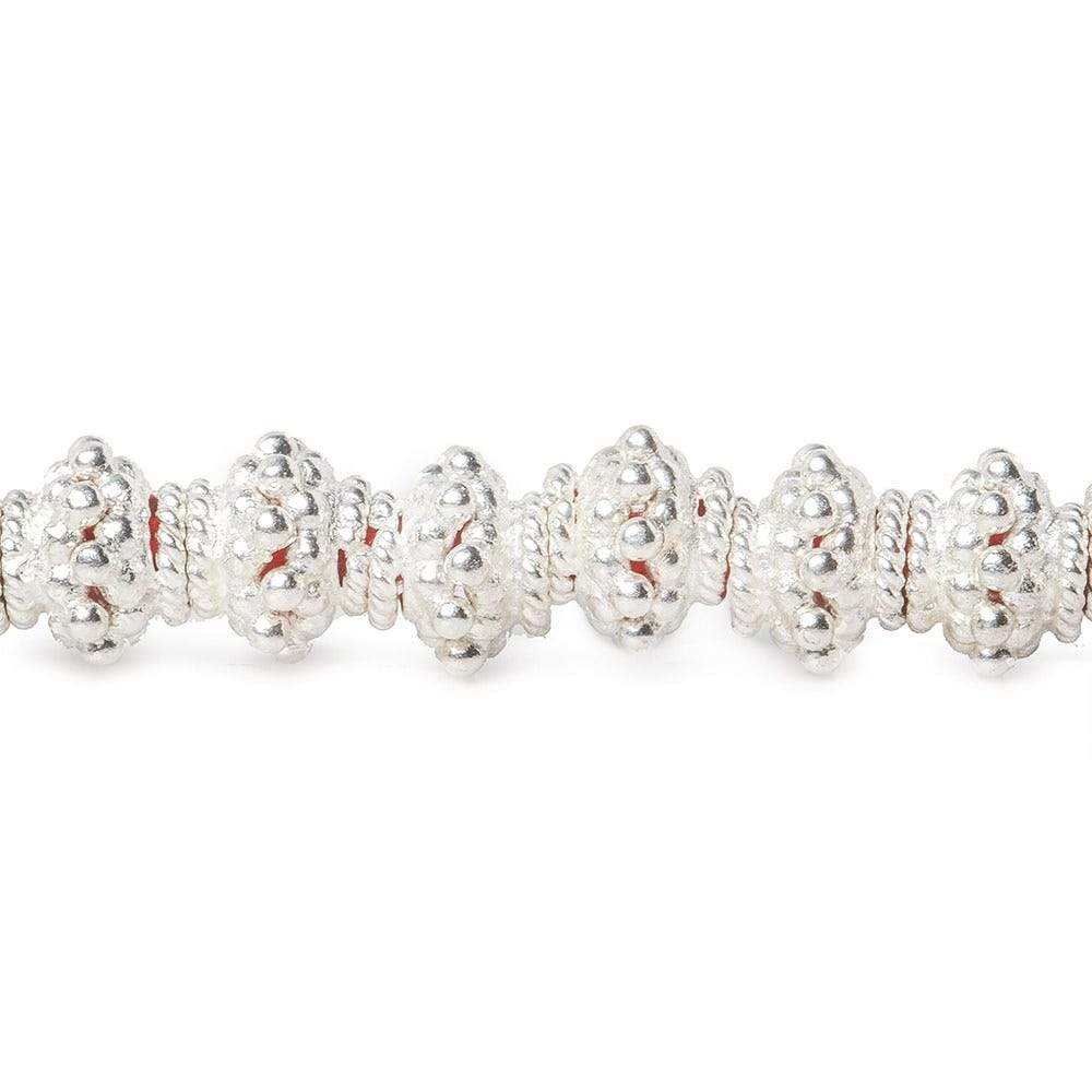 3x7mm Sterling Silver Plated Copper Bead Cap 8 inch 64 pcs (ONLINE ORDER ONLY)