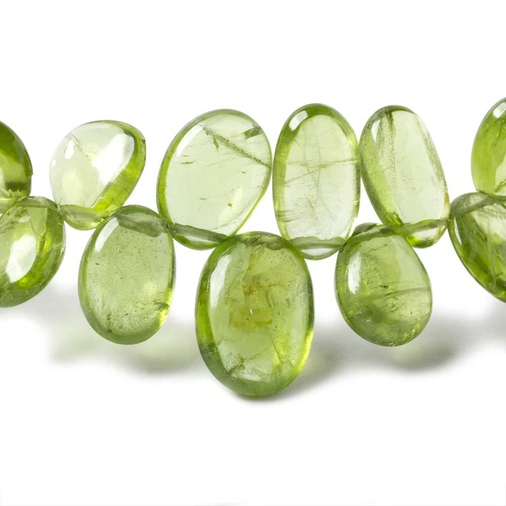 4-12mm Peridot Top Drill Plain Slice 17 inch 115 pieces