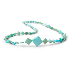 4-15mm Sleeping Beauty Turquoise Faceted Square Beads 18 inch 57 pieces (ONLINE ORDER ONLY)