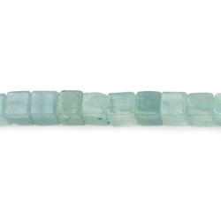 4-4.5mm Aquamarine Plain Cubes 14 inch 76 Beads (ONLINE ORDER ONLY)