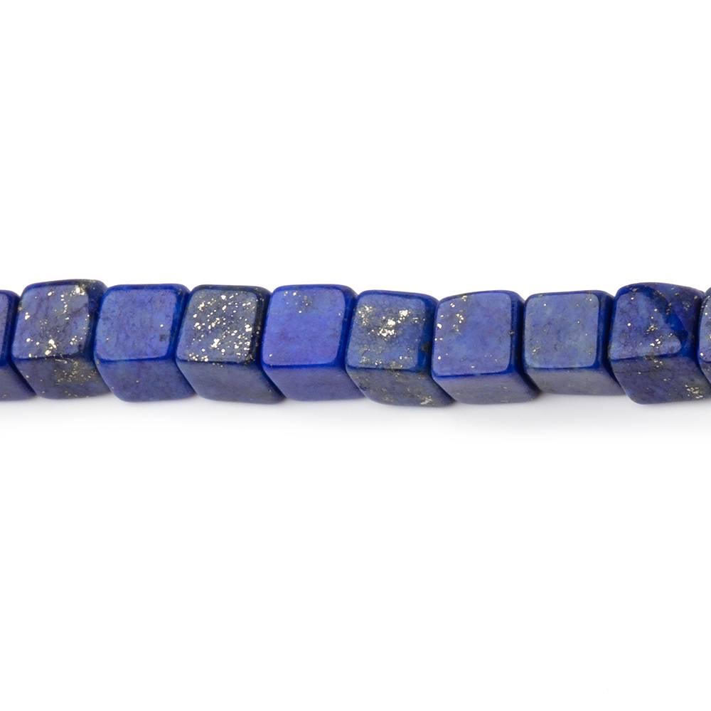 4-4.5mm Lapis Lazuli Plain Cube Beads 14 inch 78 pieces (ONLINE ORDER ONLY)