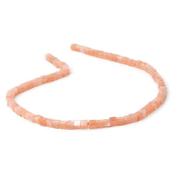 4-4.5mm Peach Moonstone Plain Cube Beads 14 inch 81 pieces (ONLINE ORDER ONLY)