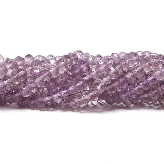 4-4.5mm Pink Amethyst faceted rondelle Beads 14 inch 122 pieces (ONLINE ORDER ONLY)