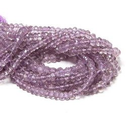 4-4.5mm Pink Amethyst faceted rondelle Beads 14 inch 122 pieces (ONLINE ORDER ONLY)