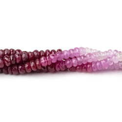 4-4.5mm Shaded Ruby and Sapphire Faceted Rondelles 15.75 inch 180 Beads AA (ONLINE ORDER ONLY)