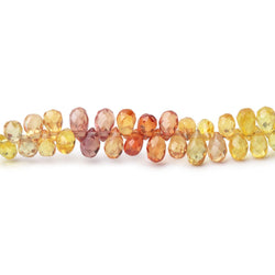 4-5mm Fancy Sapphire Micro Faceted Tear Drop 17 inch 275 Beads AA