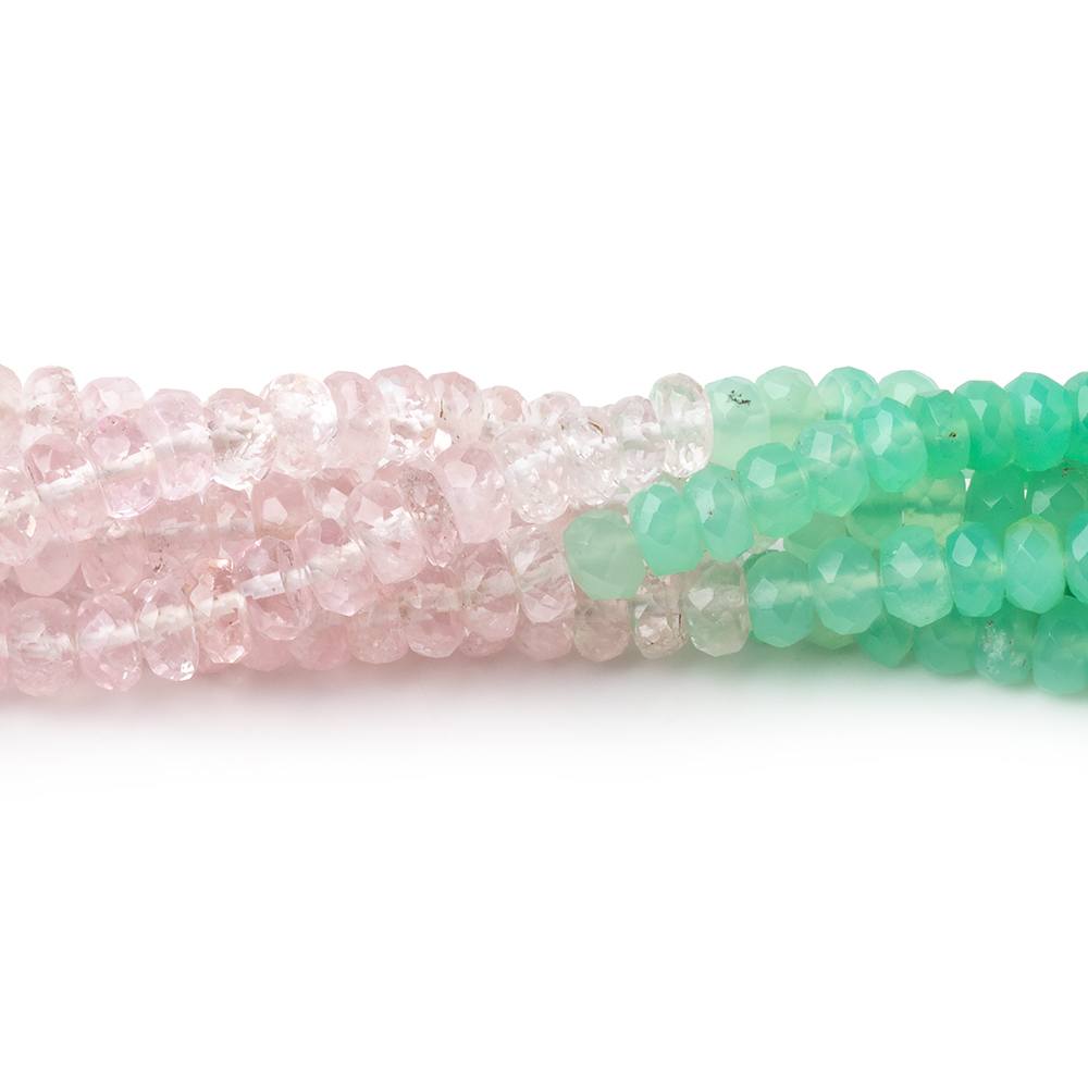 4-5mm Multi Gemstone Faceted Rondelles 18 inch 166 Beads AA (ONLINE ORDER ONLY)