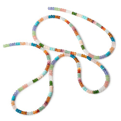 4-5mm Multi Gemstone Plain Rondelle Beads 36 inch 330 pieces AA (ONLINE ORDER ONLY)