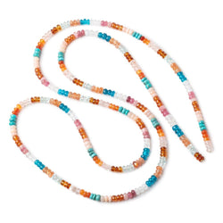 4-5mm Multi Gemstone Plain Rondelles 36 inch 330 Beads AA (ONLINE ORDER ONLY)