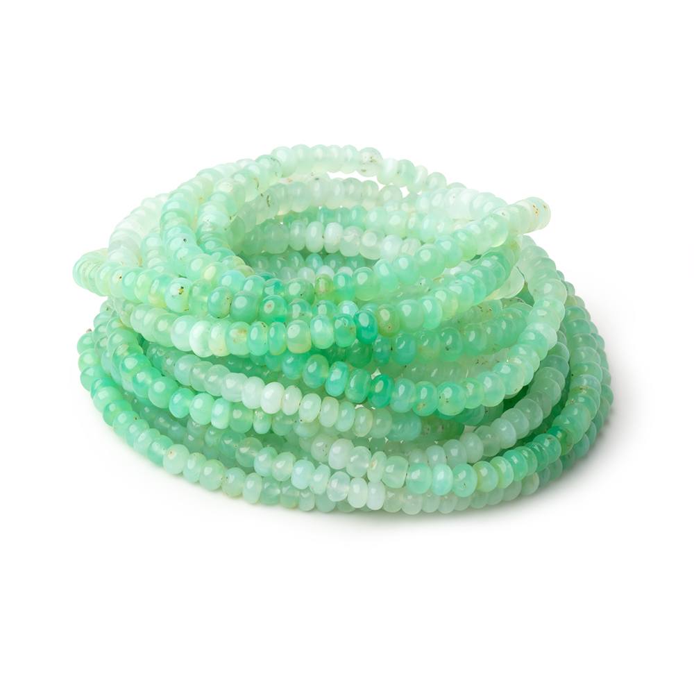 4-5mm Prase Opal Plain Rondelle Beads 18 inch 154 pieces (ONLINE ORDER ONLY)