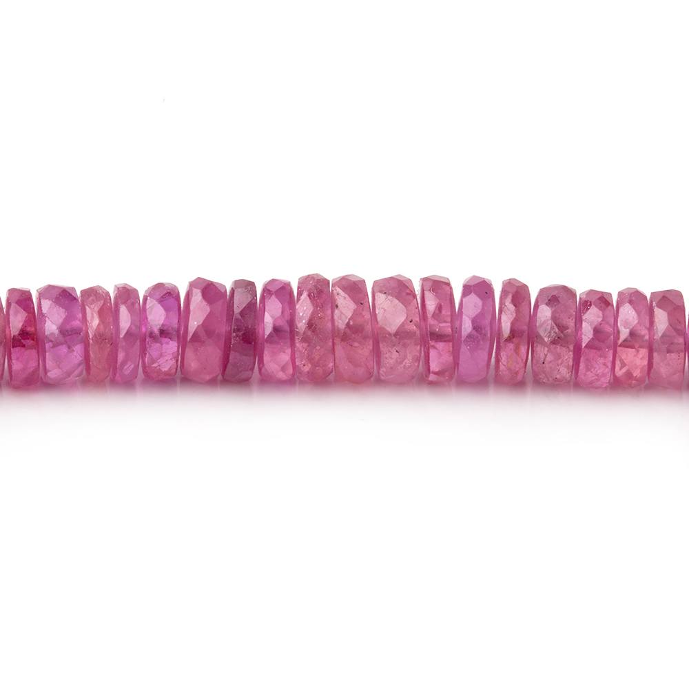 4-5mm Ruby Faceted Heishi Beads 18 inch 295 pieces AA (ONLINE ORDER ONLY)