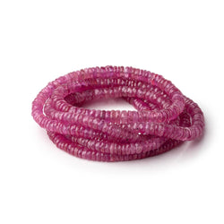 4-5mm Ruby Faceted Heishi Beads 18 inch 295 pieces AA (ONLINE ORDER ONLY)